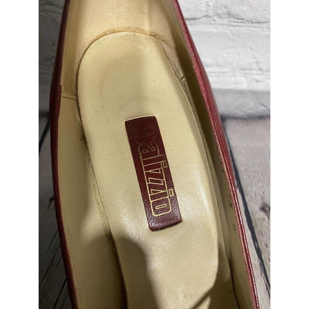 Palizzio Michael G Abrams Size 7 1/2 B Red Leather Pumps, heels - Picture 4 of 6